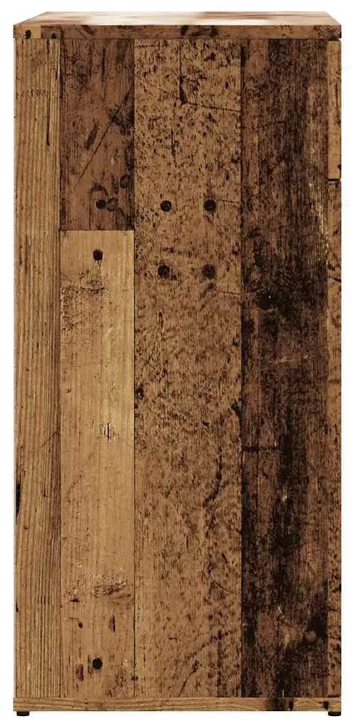 antik fa színű szerelt fa tálalószekrény 80 x 36 x 75 cm