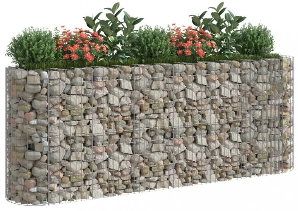 horganyzott vas gabion magaságyás 260x50x100 cm