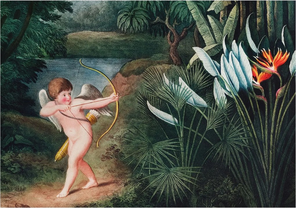 Fotótapéta Flizelin Hálószoba és Nappali Tapéta Bájos Ámor 312x219