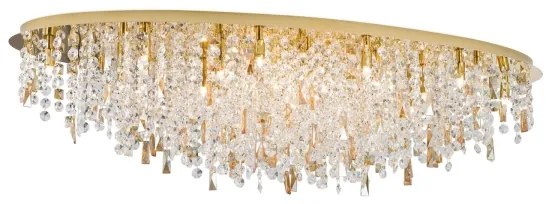 Orion - Kristály mennyezeti lámpa CRYSTALRIVER 21xG9/40W/230V arany