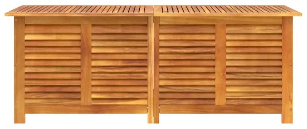 tömör akácfa kerti tárolóláda zsaluval 150 x 50 x 56 cm