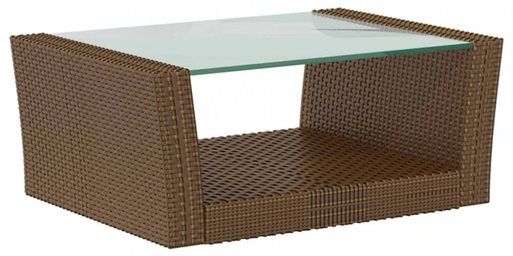 16 részes barna polyrattan kerti ülőgarnitúra párnákkal