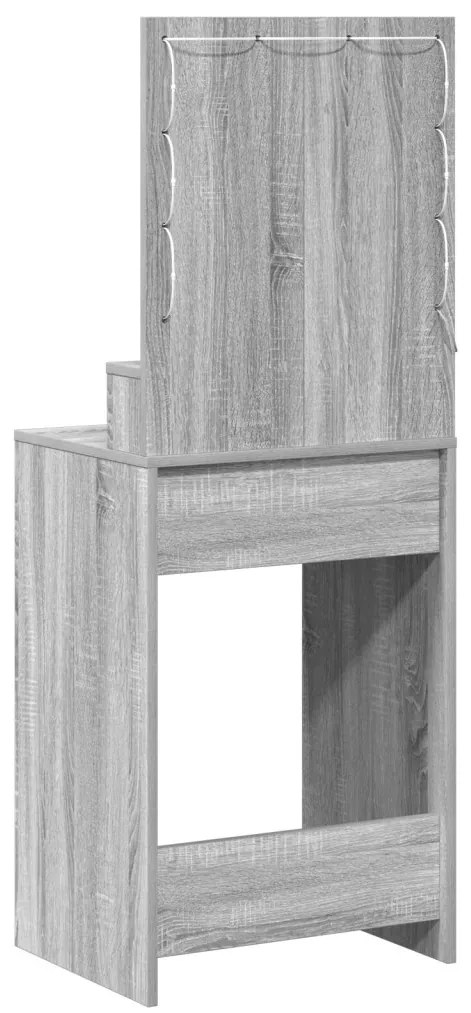 öltöztető asztal LED fényekkel Szürke Sononában - 50x41x135 cm