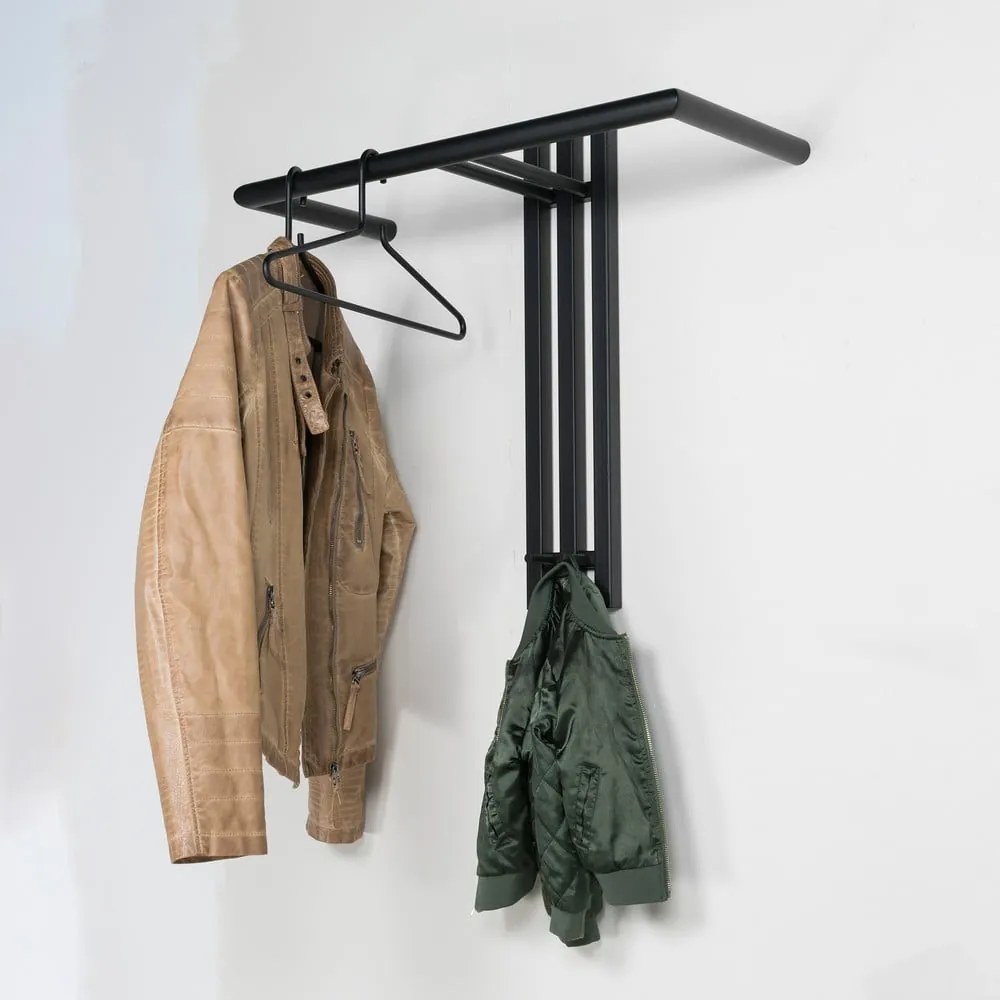 Fekete fém fali fogas 65 cm Senza – Spinder Design