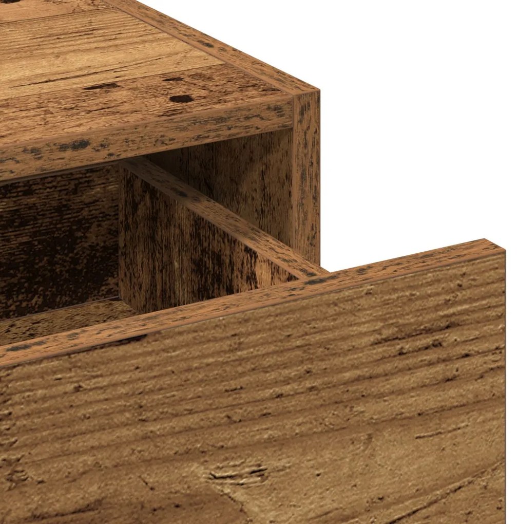 Fali Pipereasztal - Vintage Fa - 100x40x70 cm