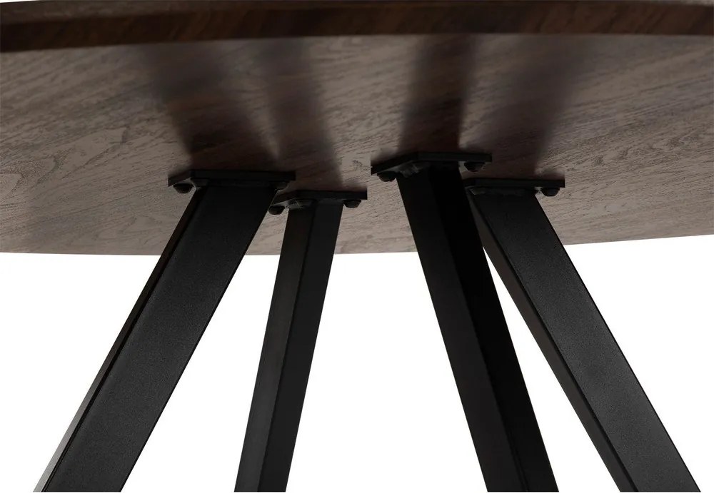 Kerek étkezőasztal diófa dekorral ø 120 cm Rivo – Bonami Essentials