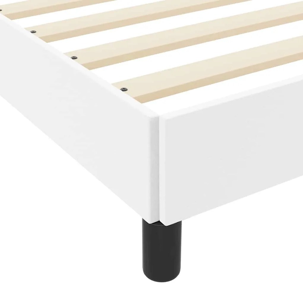 Ágy matracmal Tiszta fehér 90 x 200 cm Műbőr