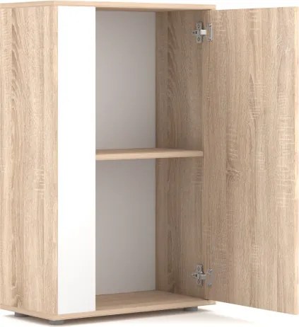 Nappali bútorfal Sonoma tölgy / fehér színkombinációban – BERNO