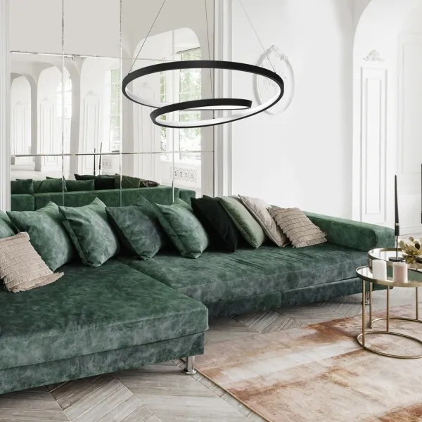 LED Csillár zsinóron LUCERO LED/48W/230V fekete