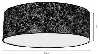 Mennyezeti lámpa SATINO 3xE27/60W/230V fekete/ezüst
