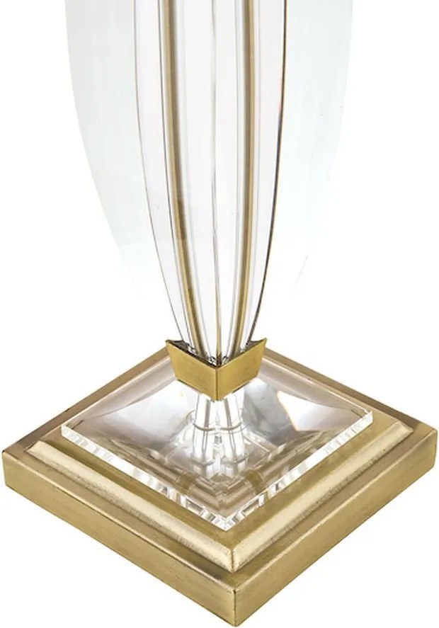 LAURA ASHLEY 3599058-Q CARSON Kristály Asztali lámpa Antik sárgaréz, Fehér B22 IP20