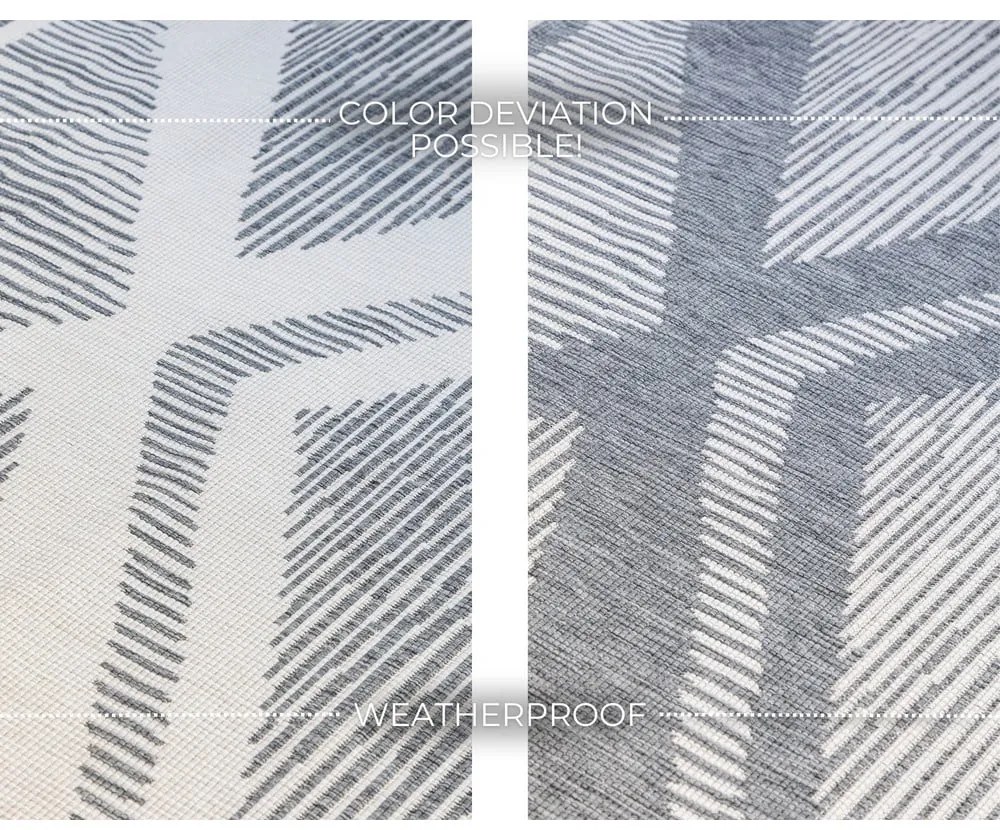 Szürke-krémszínű kültéri szőnyeg 80x150 cm Gemini – Elle Decoration