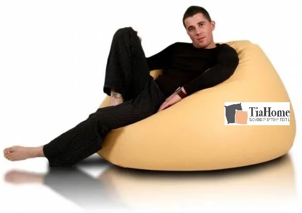 Babzsák labda Maxi ökobőr TiaHome - Narancssárga