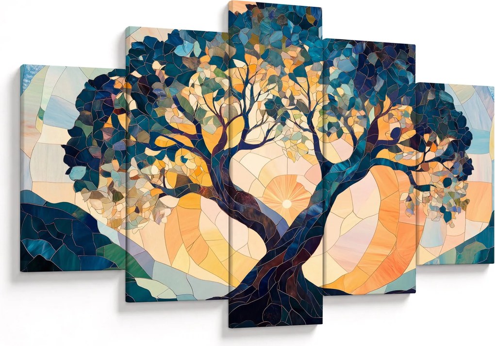 Kép – Mozaik – nap és fa II. (150x105 cm)