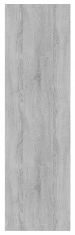 szürke sonoma színű fa könyvszekrény/térelválasztó 80x30x103 cm