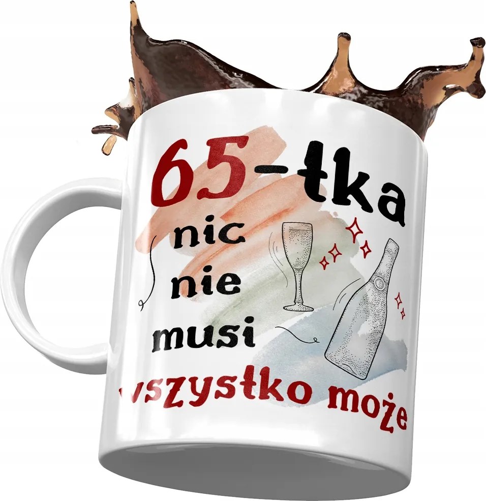 Születésnapi bögre 65 65te 65-ös Tökéletes Ajándék Nyomtatott Fotóval