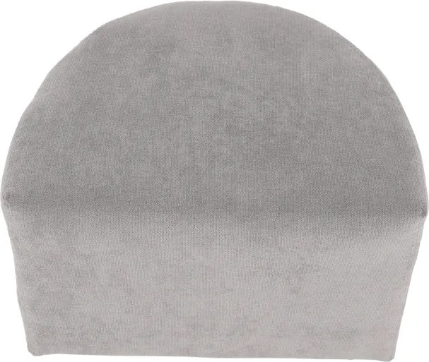 Klub fotel puffal, szürke, ROSE