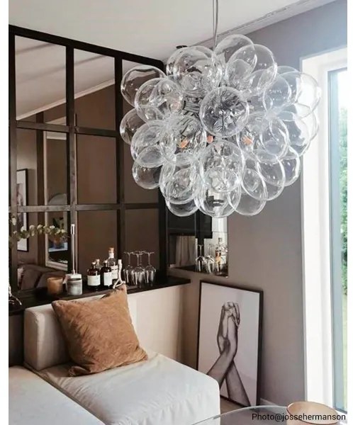 ByRydens 4200440-7002 - Csillár zsinóron GROSS 8xG9/4W/230V átlátszó