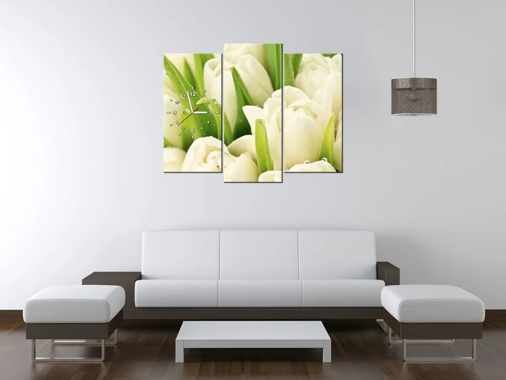 Gario Órás falikép Gyengéd tulipánok - 3 részes Méret: 30 x 90 cm