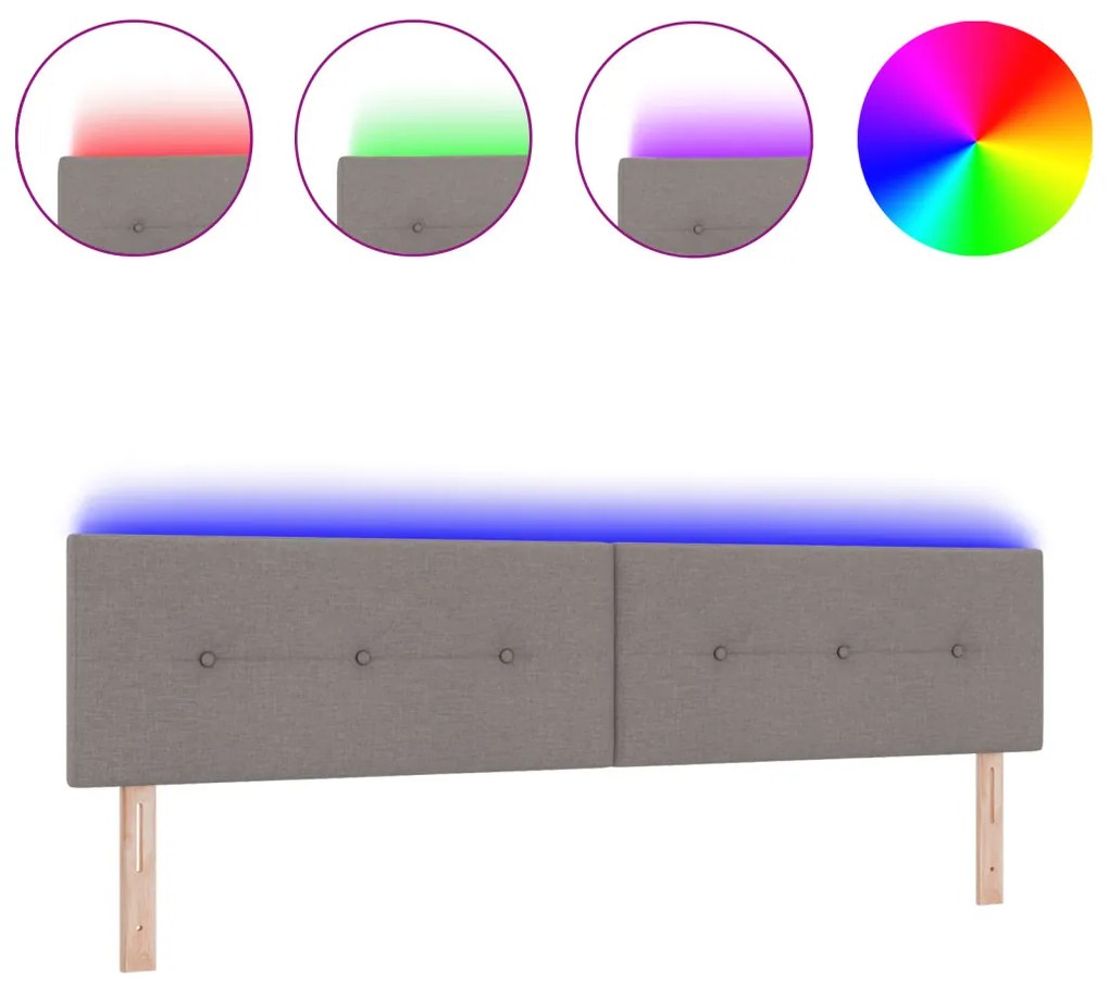 LED Fejtámla Gombos Bézs 100 cm Szövet