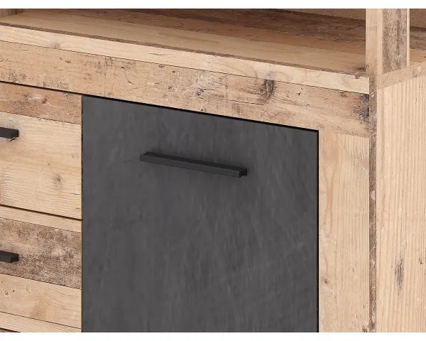 RUNA komód világosbarna/antracit