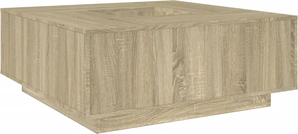 vidaXL sonoma tölgy színű szerelt fa dohányzóasztal 100x100x40 cm