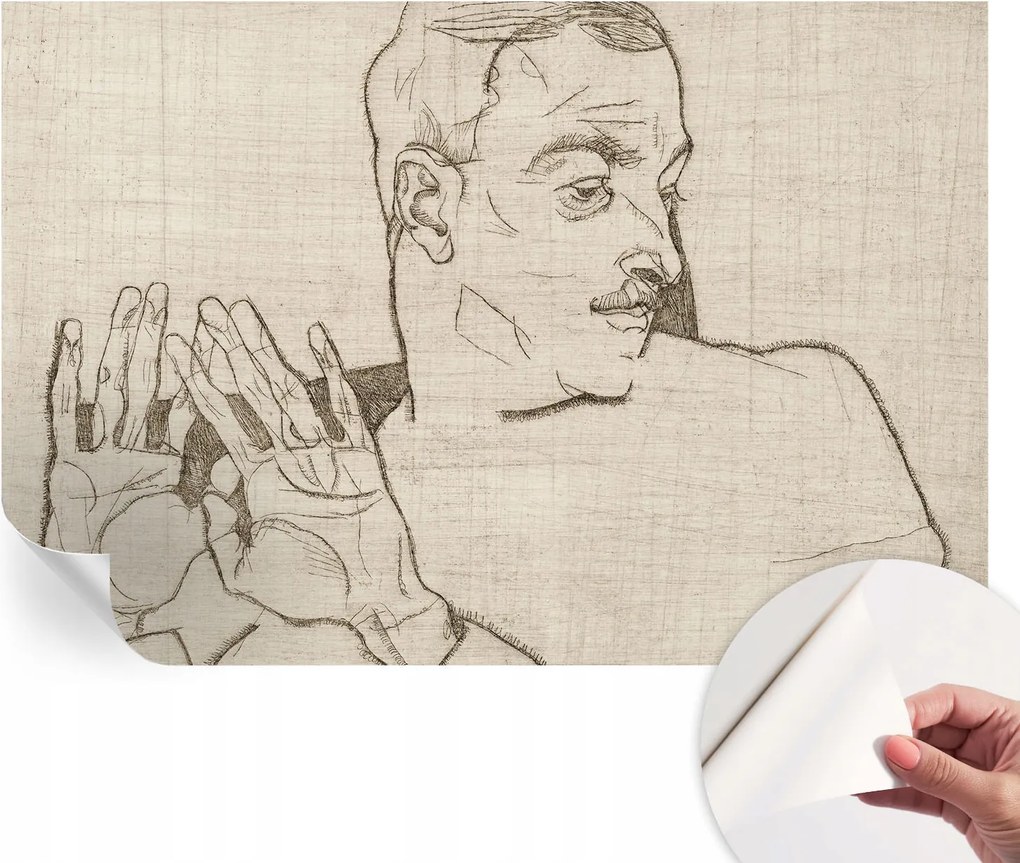 Öntapadós tapéta Fali furnér 3D hatás Kifejező figura 104x70 cm