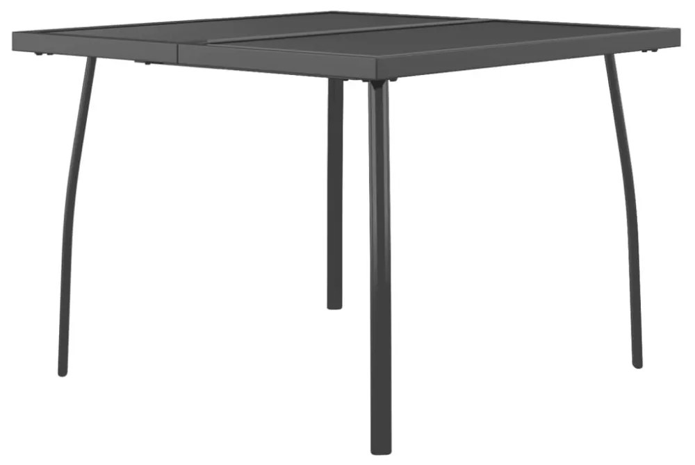 5 részes antracitszürke fémháló kerti étkezőgarnitúra