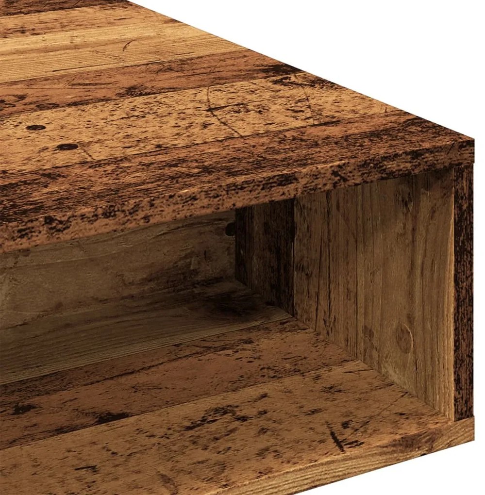 antik fa színű szerelt dohányzóasztal 105 x 55 x 32 cm