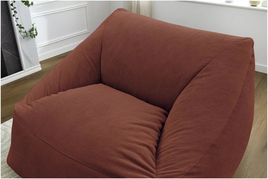 Narancssárga kordbársony babzsákfotel Lilibet – Bobochic Paris