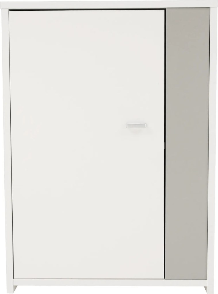 Nappali bútor, fehér/szürke, GENTA