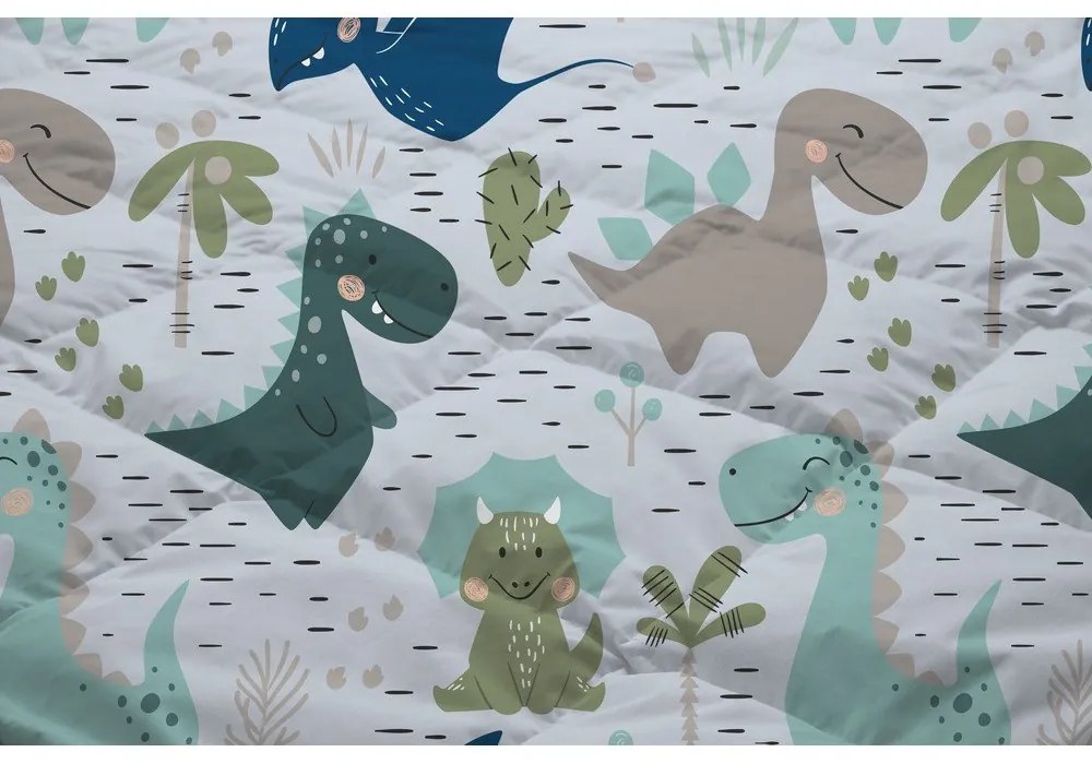 Zöld-kék egyszemélyes mikroszálas gyerek ágyneműhuzat 140x200 cm – Good Morning