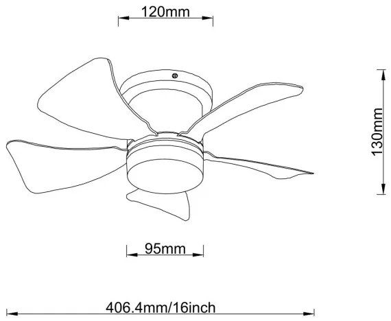 Globo 03609A - HINES LED 10W 230V mennyezeti ventilátor távirányítóval, szürke