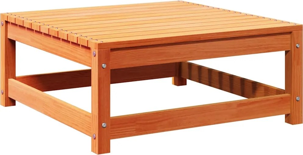 vidaXL viaszbarna tömör fenyőfa kerti lábtartó 70 x 70 x 30 cm