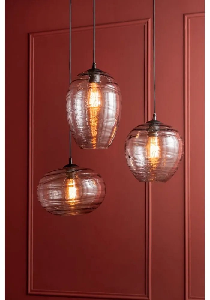 Szürke üveg függőlámpa, magasság 21 cm Sphere - Leitmotiv