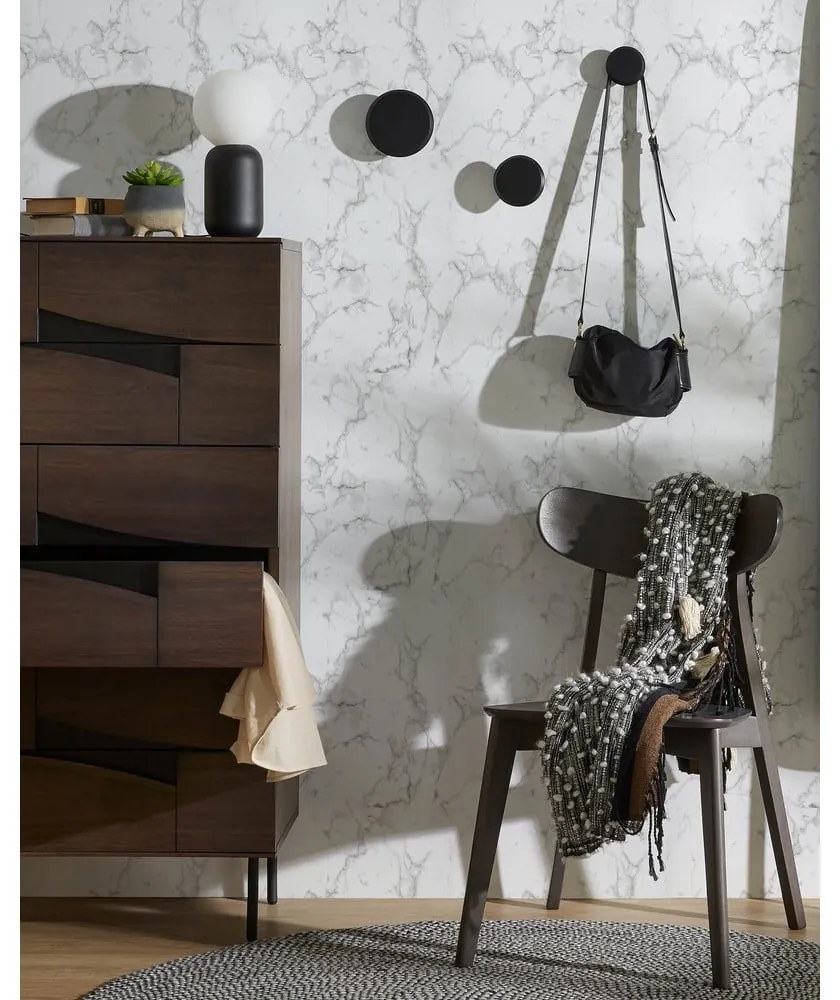 Fekete fali fa akasztó szett 3 db-os Nadua – Kave Home