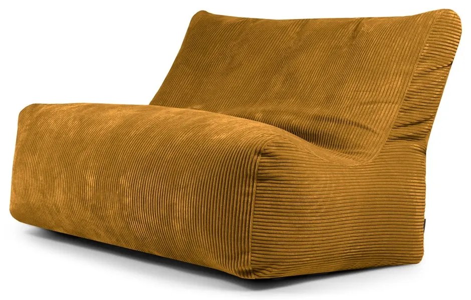 Mustársárga kordbársony babzsákfotel Sofa Seat Lounge – SLOWDOWN