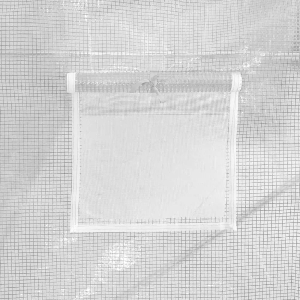 fehér acélvázas melegház 40 m² 10x4x2 m