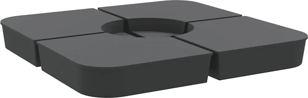vidaXL 4 db napernyő alapkészlet keresztállvány napernyőhöz 100 kg PP