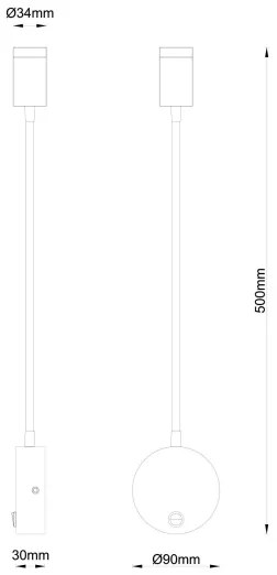 Globo 57311N - MILLY flexibilis LED lámpa 1xLED/3W/230V