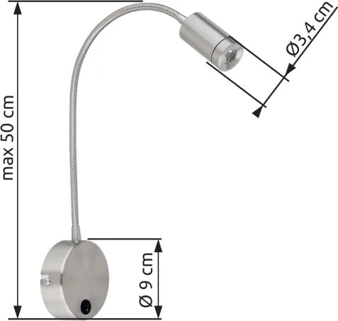 Globo 57311N - MILLY LED flexibilis lámpa LED/3W/230V