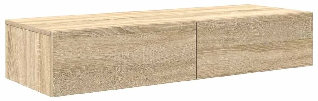Falipolc fiókokkal sonoma tölgy 100x36x19 cm műszaki fa