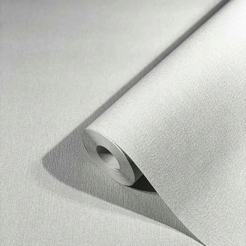 Szürke, Egyszínű, Vászon Hatású Mosható Tapéta