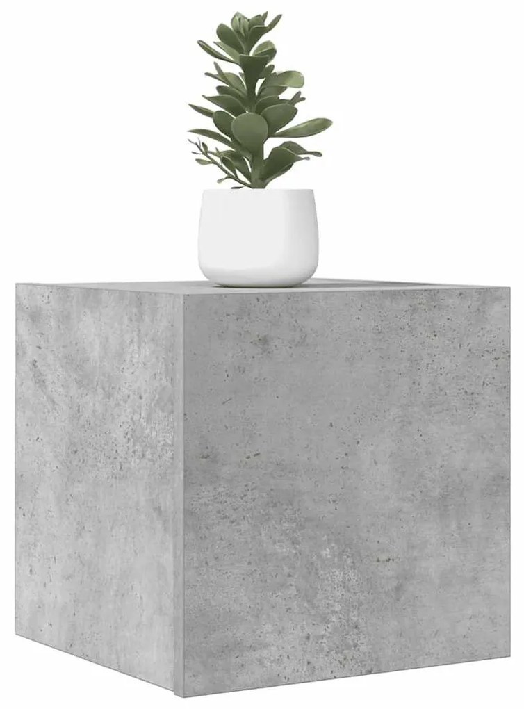 2 db betonszürke falra szerelhető TV-szekrény 30,5 x 30 x 30 cm