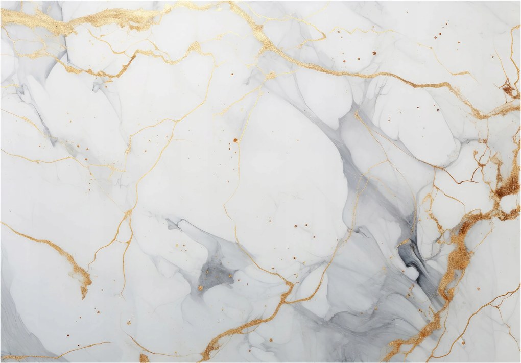 Flizelin fotótapéta Márvány arany elegancia absztrakt 416x254 +ragasztó