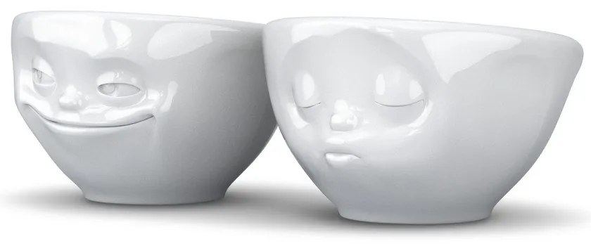 Fehér porcelán tálka szett 2 db-os 100 ml Grinning &amp; Kissing – 58products