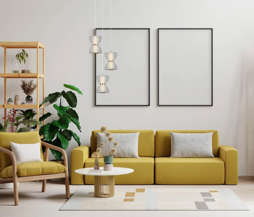 Italux glamour modern függeszték tica fehér fekete itxpnd-83949-3-bk