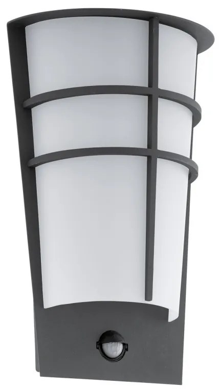 EGLO 96018 BREGANZO Fali Lámpa Mozgásérzékelővel Antracit, Fehér LED IP44