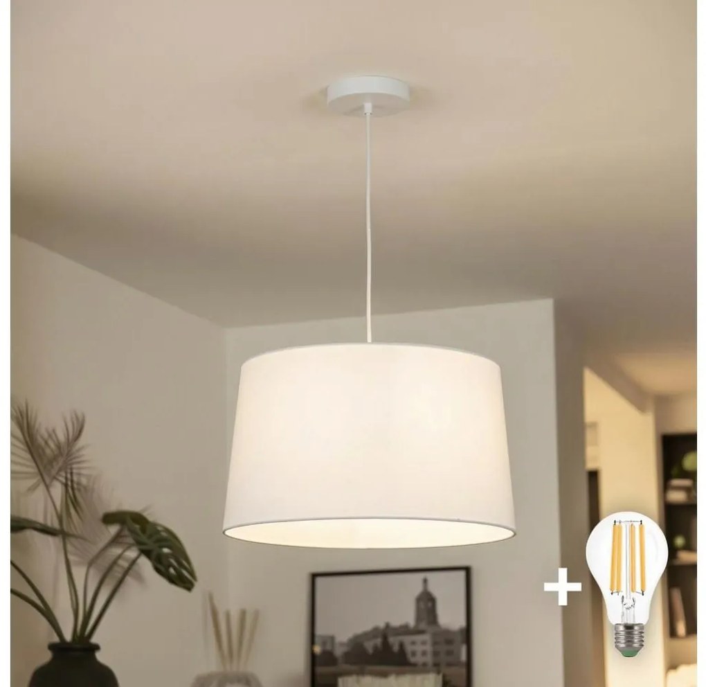 Brilagi - CERIA LED csillár kábelen, 1xE27/40W/230V, átmérő 45 cm, fehér