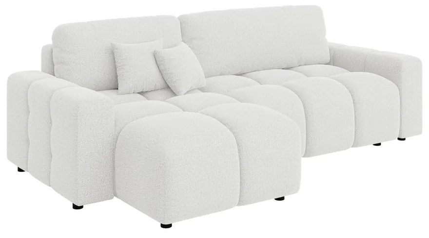 Fehér kinyitható sarokkanapé (variálható) Luki – Ropez